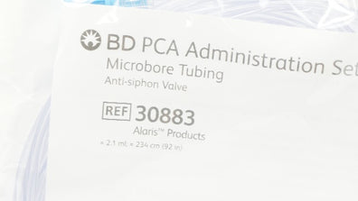 BD 30883 PCA Administration Set Microbore Tubing Anti-Siphon 2.1ml x 92inch (x)